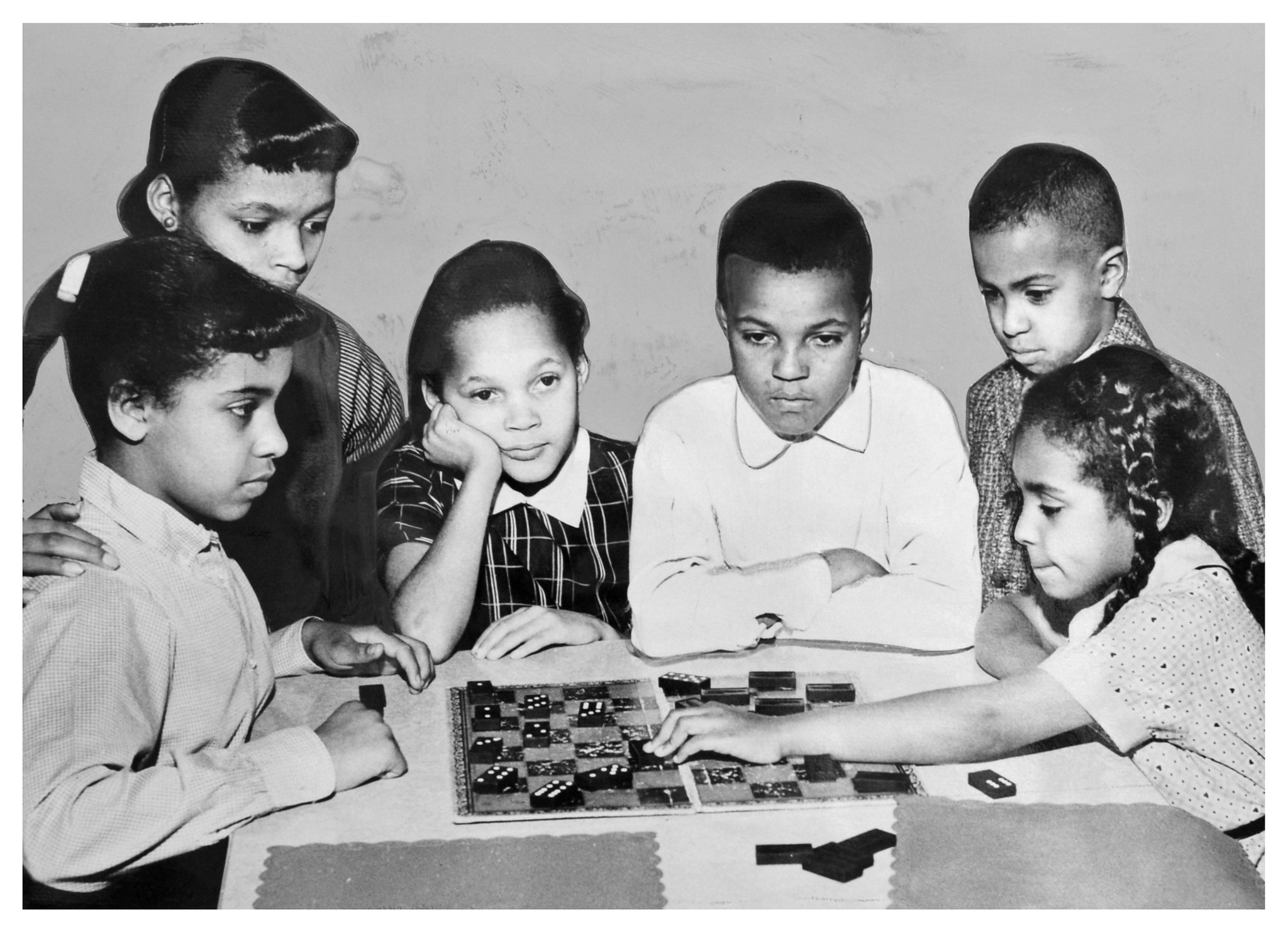Students affected by an upcoming court order to end segregation in Alexandria public schools play together on February 4, 1959, days before entering formerly all-white schools. Source: DC Public Library, Star Collection © Washington Post.