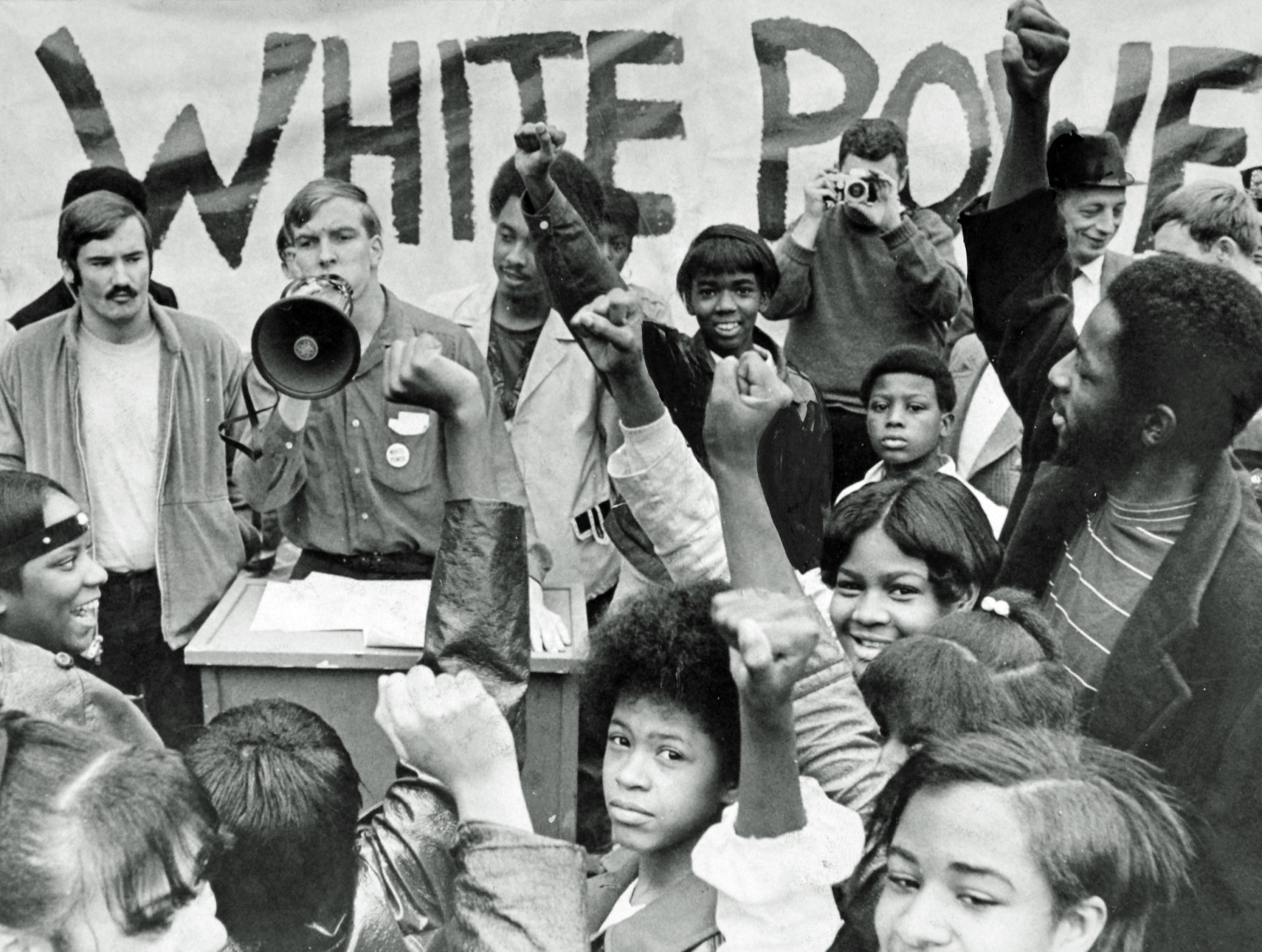 More than a hundred Black high school students, supported by several dozen white students, took over a National Socialist White People’s Party rally in Alexandria on November 15, 1970. DC Public Library, Star Collection © Washington Post.