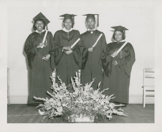 View of a Commencement Ceremony at Hoffman-Boston High School, Arlington, Virginia. Source: National Archives.