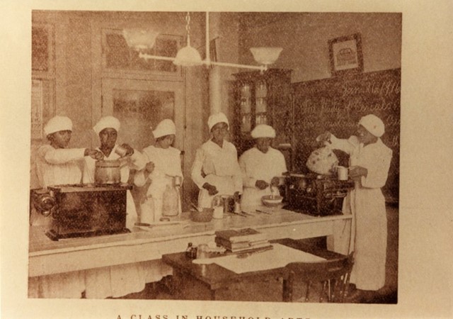 Cooking at Manassas Industrial School. The Manassas Industrial School, one of the few places in the region where Black students could attend high school. It was chartered in October 1893, largely through the fundraising efforts of Jennie Dean, a formerly enslaved woman. The school offered classes such as shoemaking and carpentry. Source: The Manassas Museum System.