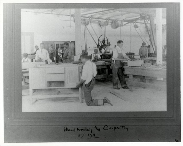 Woodworking and Carpentry at Manassas Industrial School. Laundry at Manassas Industrial School. The Manassas Industrial School, one of the few places in the region where Black students could attend high school. It was chartered in October 1893, largely through the fundraising efforts of Jennie Dean, a formerly enslaved woman. The school offered other classes such as shoemaking and cooking. Source: The Manassas Museum System.